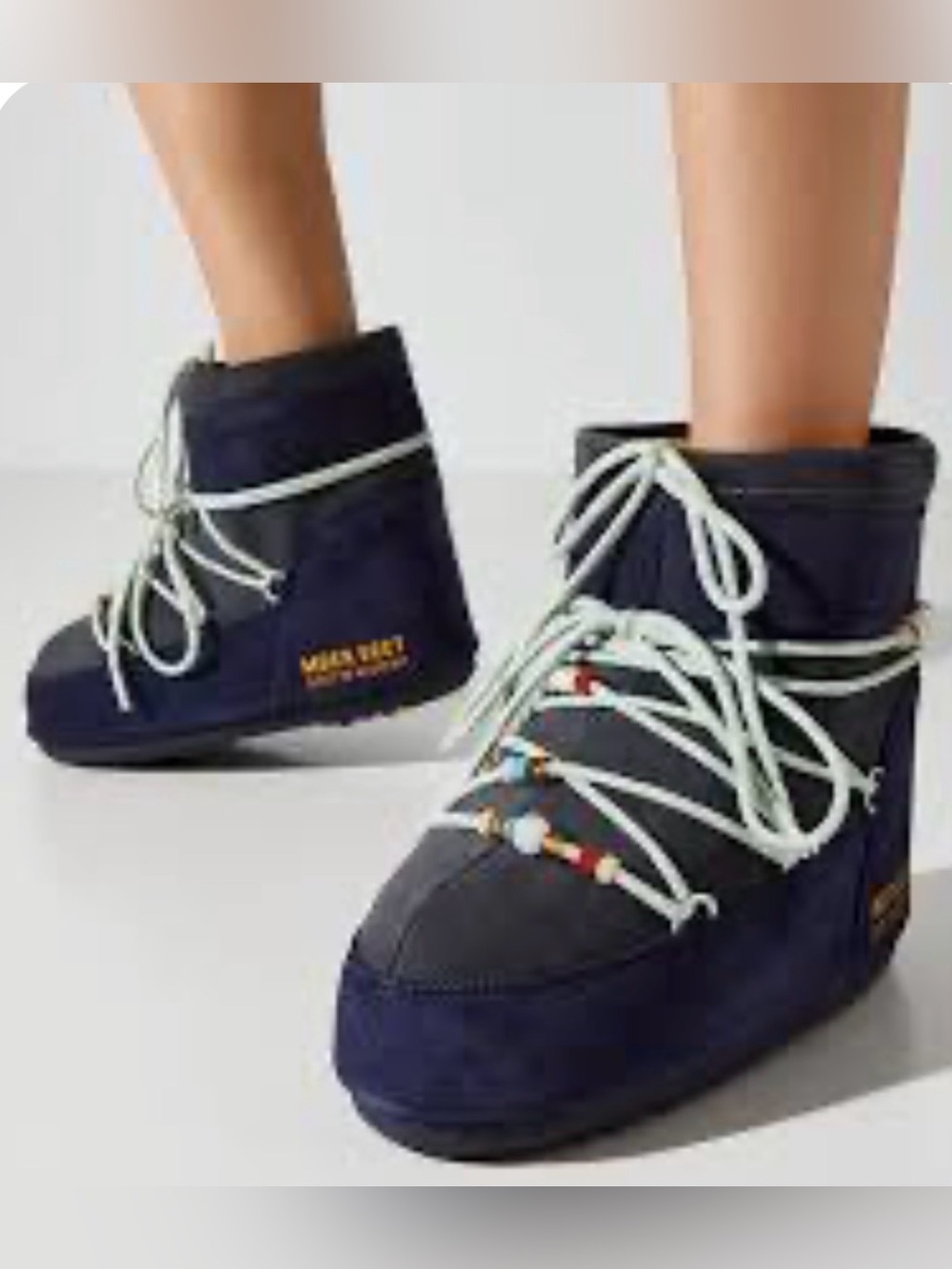 Moon Boot x Guest In Residence Navy Weatherproof Boots 39/41 New $450